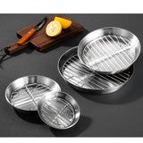 Maxbell Roasting Pan and Rack Set Oven BBQ Grilling Topper for Meat Seafood Grilling 12cm