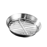 Maxbell Roasting Pan and Rack Set Oven BBQ Grilling Topper for Meat Seafood Grilling 16cm
