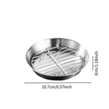 Maxbell Roasting Pan and Rack Set Oven BBQ Grilling Topper for Meat Seafood Grilling 16cm