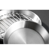 Maxbell Roasting Pan and Rack Set Oven BBQ Grilling Topper for Meat Seafood Grilling 20cm