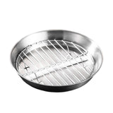 Maxbell Roasting Pan and Rack Set Oven BBQ Grilling Topper for Meat Seafood Grilling 20cm