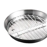 Maxbell Roasting Pan and Rack Set Oven BBQ Grilling Topper for Meat Seafood Grilling 20cm