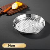 Maxbell Roasting Pan and Rack Set Oven BBQ Grilling Topper for Meat Seafood Grilling 24cm