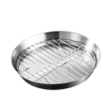 Maxbell Roasting Pan and Rack Set Oven BBQ Grilling Topper for Meat Seafood Grilling 24cm