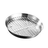 Maxbell Roasting Pan and Rack Set Oven BBQ Grilling Topper for Meat Seafood Grilling 24cm