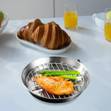 Maxbell Roasting Pan and Rack Set Oven BBQ Grilling Topper for Meat Seafood Grilling 24cm