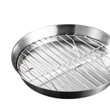 Maxbell Roasting Pan and Rack Set Oven BBQ Grilling Topper for Meat Seafood Grilling 24cm
