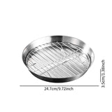 Maxbell Roasting Pan and Rack Set Oven BBQ Grilling Topper for Meat Seafood Grilling 24cm