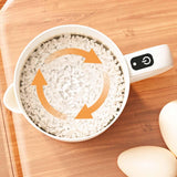 Maxbell Electric Egg Beater Rice Washer Manual Egg Mixer for Whipping Mixing Washing Beige