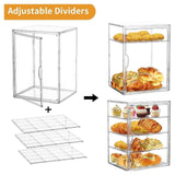 Maxbell Bakery Pastry Display Case Adjustable Pastry Showcase for Store Donut Shower