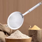 Maxbell Colander Sifter Kitchen Food Sieve Pasta Flour Easy Clean Fine Mesh Strainer L 34cm Dia 14cm