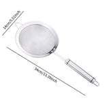 Maxbell Colander Sifter Kitchen Food Sieve Pasta Flour Easy Clean Fine Mesh Strainer L 34cm Dia 14cm