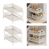 Maxbell Under Sink Sliding Drawer Organizer Spice Holder Pull Out Cabinet Organizer 19cmx36cmx31cm