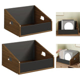 Maxbell Vinyl Record Holder Stand CD Display Holder for CD Newspapers Documents L 37.5cmx37cmx24cm