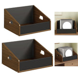 Maxbell Vinyl Record Holder Stand CD Display Holder for CD Newspapers Documents L 37.5cmx37cmx24cm