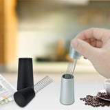 Maxbell Coffee Tamper Distributor Gift Coffee Stirrer for Kitchen Coffee Shop Office Black
