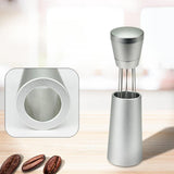 Maxbell Coffee Tamper Distributor Gift Coffee Stirrer for Kitchen Coffee Shop Office Silver