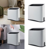 Maxbell Trash Can Waste Bin Container Basket Wastebasket for Office Under Desk Hotel White