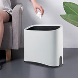 Maxbell Trash Can Waste Bin Container Basket Wastebasket for Office Under Desk Hotel White