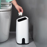 Maxbell Trash Can Waste Bin Container Basket Wastebasket for Office Under Desk Hotel White