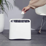 Maxbell Trash Can Waste Bin Container Basket Wastebasket for Office Under Desk Hotel White