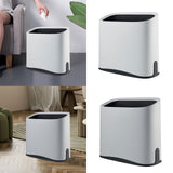 Maxbell Trash Can Waste Bin Container Basket Wastebasket for Office Under Desk Hotel White