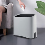 Maxbell Trash Can Waste Bin Container Basket Wastebasket for Office Under Desk Hotel Gray