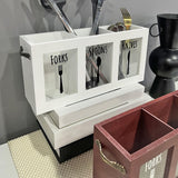 Maxbell Kitchen Utensil Holder Morden Cutlery Holder for Countertop Home Decor Party Red