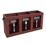 Maxbell Kitchen Utensil Holder Morden Cutlery Holder for Countertop Home Decor Party Red