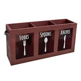 Maxbell Kitchen Utensil Holder Morden Cutlery Holder for Countertop Home Decor Party Red