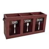Maxbell Kitchen Utensil Holder Morden Cutlery Holder for Countertop Home Decor Party Red
