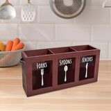 Maxbell Kitchen Utensil Holder Morden Cutlery Holder for Countertop Home Decor Party Red