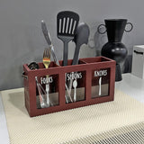 Maxbell Kitchen Utensil Holder Morden Cutlery Holder for Countertop Home Decor Party Red