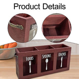 Maxbell Kitchen Utensil Holder Morden Cutlery Holder for Countertop Home Decor Party Red