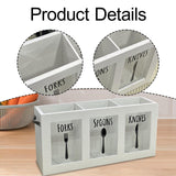 Maxbell Kitchen Utensil Holder Morden Cutlery Holder for Countertop Home Decor Party White