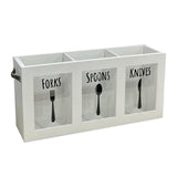 Maxbell Kitchen Utensil Holder Morden Cutlery Holder for Countertop Home Decor Party White