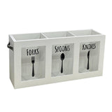 Maxbell Kitchen Utensil Holder Morden Cutlery Holder for Countertop Home Decor Party White