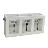 Maxbell Kitchen Utensil Holder Morden Cutlery Holder for Countertop Home Decor Party White