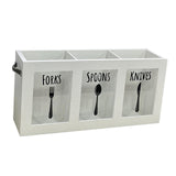 Maxbell Kitchen Utensil Holder Morden Cutlery Holder for Countertop Home Decor Party White