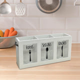 Maxbell Kitchen Utensil Holder Morden Cutlery Holder for Countertop Home Decor Party White
