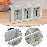 Maxbell Kitchen Utensil Holder Morden Cutlery Holder for Countertop Home Decor Party White