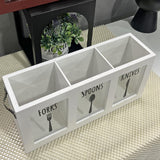 Maxbell Kitchen Utensil Holder Morden Cutlery Holder for Countertop Home Decor Party White