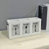 Maxbell Kitchen Utensil Holder Morden Cutlery Holder for Countertop Home Decor Party White