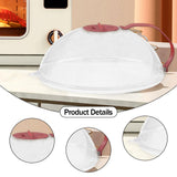 Maxbell Microwave Splatter Cover Reusable Home Use Kitchen Gadget Heat Resistant Lid Red