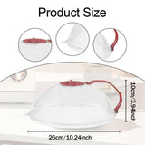 Maxbell Microwave Splatter Cover Reusable Home Use Kitchen Gadget Heat Resistant Lid Red