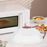 Maxbell Microwave Splatter Cover Reusable Home Use Kitchen Gadget Heat Resistant Lid Red