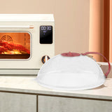 Maxbell Microwave Splatter Cover Reusable Home Use Kitchen Gadget Heat Resistant Lid Red