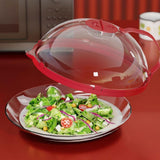 Maxbell Microwave Splatter Cover Reusable Home Use Kitchen Gadget Heat Resistant Lid Red