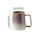 Maxbell Ceramic Coffee Mug Hold Hot or Cold Drinks Large Mug for Kitchen Adults Work Brown