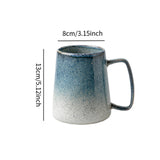 Maxbell Ceramic Coffee Mug Hold Hot or Cold Drinks Large Mug for Kitchen Adults Work Blue
